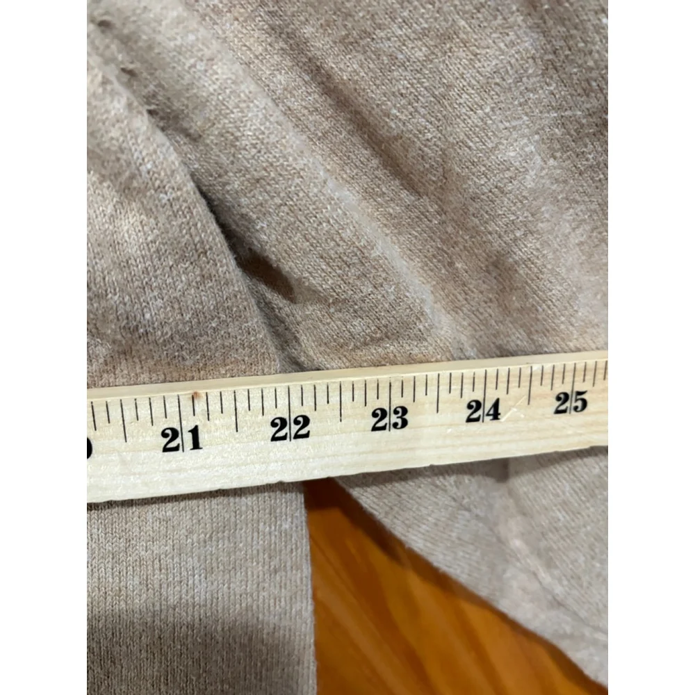 L.L.Bean Cotton Cashmere Crewneck Sweater Tan Camel Long Sleeve Men’s L - Picture 5 of 5